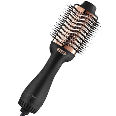 TYMO Hair Dryer Brush Blow Dryer Brush in One, 4 in 1 Ionic Hairdryer and Styler Volumizer with Oval Titanium Barrel, Hot Air Straightener for Smooth Frizz-Free Blowout, Gold
