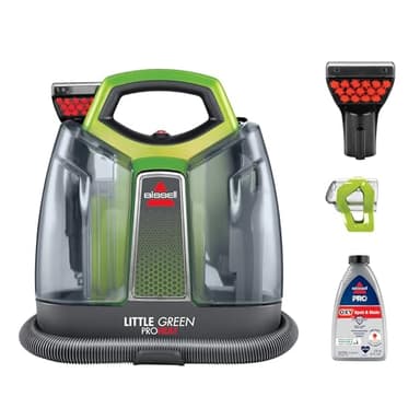 BISSELL Little Green Proheat Portable Deep Cleaner/Spot Cleaner and Car/Auto Detailers with Self-Cleaning HydroRinse Tool for Carpet and Upholstery, 2513E