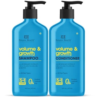 Botanic Hearth Volume & Growth Shampoo and Conditioner Set, 16 fl oz Each – With Biotin & Rosemary, Helps Strengthen Hair Sulfate & Paraben Free