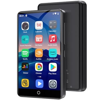 80GB MP3 Player with Bluetooth and WiFi, Oilsky 4.0" IPS Touch Screen MP3 Player with Speaker, Music Player with Spotify, Audible, Amazon Music, Deezer, MP4 Android Music Player Up to 512GB (Black)