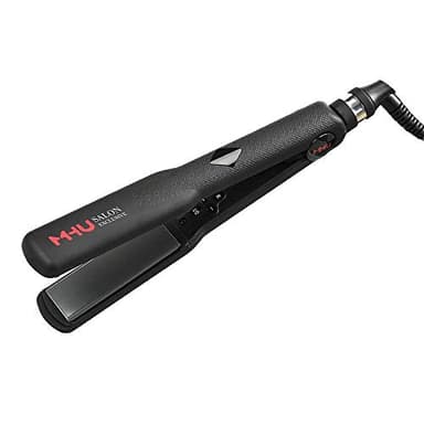 Tourmaline Ceramic Hair Straightener Instant Heat Up Flat Iron Dual Voltage Keratin Ion Flat Iron Anti Frizz with Adjustable Temperature and Auto Shut Off，1.25 inch