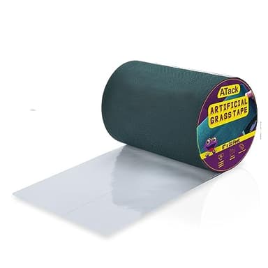 ATack Artificial Grass Tape, 6-Inch by 32-Feet, Self-Adhesive Synthetic Grass Joining Seaming Tape – Ideal for Outdoor, Patio, and Lawn Artificial Grass Carpet Tape