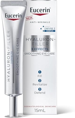 Eucerin Anti Wrinkle Smoothing Hyaluronic Acid Eye Cream, Anti Aging Eye Cream for Women Visibly Reduces the Look of Fine Lines & Wrinkles, All Skin Types, 15mL Tube