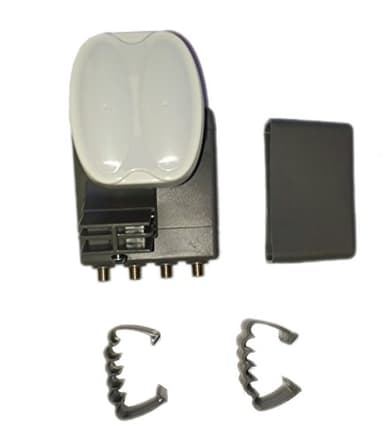 SHAW DIRECT SHAW60-GI XKU TRIPLE SATELLITE QUAD OUTPUT SWITCHABLE LNBF WITH BOOT AND WIRE CLIP