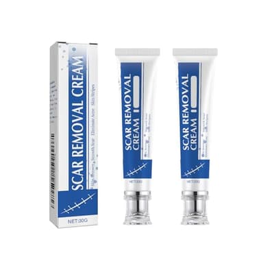 Silicone Scar Gel, Scar Removal Cream for Old & New Scars – Daily Use Fast-Absorbing to Improve Scar Appearance, Non-Greasy Clear-Drying Formula, 30 Grams 2-Pack