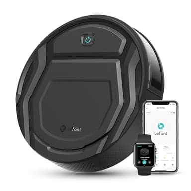 Lefant Robot Vacuum M210 Pro, Super Thin & Quiet Robot Vacuum Cleaner, Strong Suction, Automatic Self-Charging Robotic Vacuum, WiFi/App/Alexa Smart Control, Perfect for Pet Hair & Hard Floor, Black