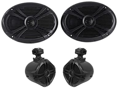 Pair Rockville RMSTS69W 6x9 1000w Waterproof Marine Boat Speakers+(2) Wakeboards