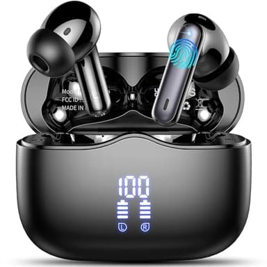 Wireless Earbuds, Bluetooth Ear Buds 5.4 Mini HiFi Stereo with 4 ENC Noise Cancelling Mics Wireless Headphones, in Ear Earphones 40H IP7 Waterproof, USB C, Bluetooth Earbuds for Sports, Gym, Workout