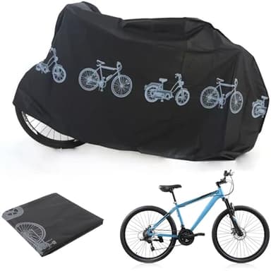 Bike Cover, Waterproof Bicycle Protective Cover, Bike Covers for Outside Storage, Rain Cover Protective Cover/Bike Storage for Bike, Mountain Bike, Road Bike, 110 X 200 cm