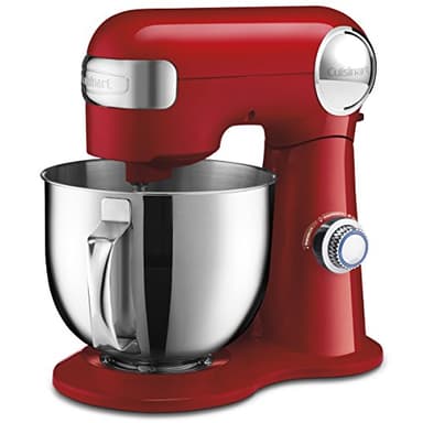 Cuisinart Precision Master 5.5-Quart Tilt-Head Stand Mixer, 12 Speed, 500W, Includes Bowl, Dough Hook, Chef's Whisk and Flat Mixing Paddle, Red (SM-50RC)