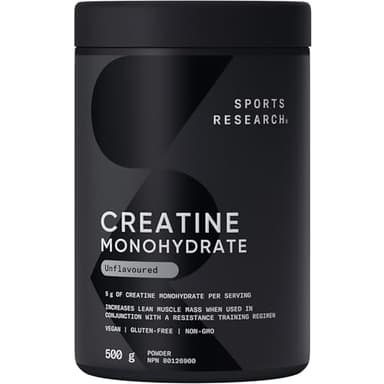 Sports Research® Creatine Monohydrate - Pure Micronized Creatine Monohydrate Powder - Improves strength, power, and performance for Women and Men | Non-GMO 100 Servings