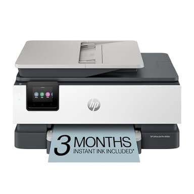 HP OfficeJet Pro 8135e Wireless All-in-One Colour Inkjet Printer, Print, scan, Copy, fax, ADF, Duplex Printing Best for Home Office, 3 Months of Ink Included (40Q35A)