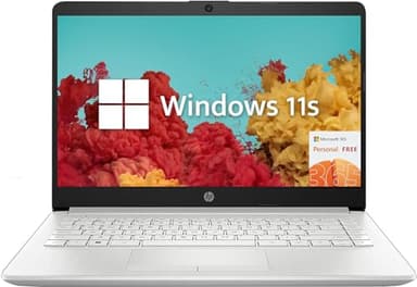 HP Premium 14" Stream HD Laptop, Intel Celeron N4120, 4GB RAM, 64GB eMMC, Webcam, Intel UHD Graphics, Bluetooth, WiFi, HDMI, 1 Year Office 365, Win 11s, Silver