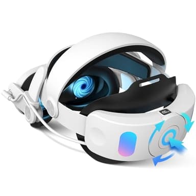 Head Strap with 10000mAh Battery for Meta Quest 3/3s, Recharging Elite Strap Replacement with LED Display, Adjustable Headstrap VR Accessories for Oculus/Meta Quest 3