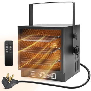 240V 4800W Electric Garage Heater, Fan-Forced Shop Heater with Digital Thermostat, Remote Control and Timer, (Not suitable for Regular Household 110V plug)