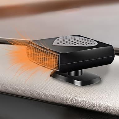 Riloer Portable Car Heater or Fan 12V 150W Car Heater That Plugs Into Cigarette Lighter, 2 in 1 Fast Heating and Cooling Car Defogger Car Defroster, Heater for Car Truck Rv SUV Trailer, 12V