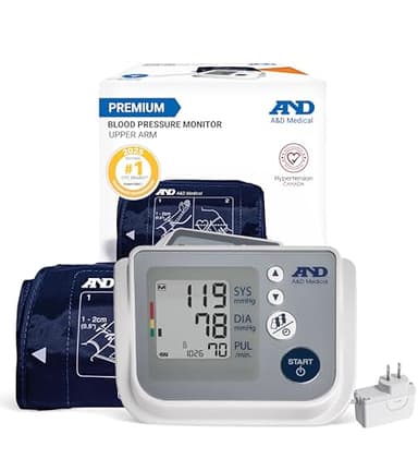 A&D Medical Multi-User Blood Pressure Monitor for Home Use, UA-767FAM - Wide Range Cuff (8.6-16.5" / 22-42cm) Up to 4 Users, Easy To Use, Avg. Memory, Body Movement Error, Cuff Fit Error, AC Adapter