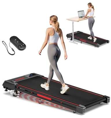 Walking Pad, FOUSAE 3 in 1 Max 6.2 MPH Treadmill for Home with Double Frame 330 LB Weight Capacity, Powerful 2.5 HP Wider Belt Walking Pad with 9% Incline, 12 HIIT Programes, Magnetic Remote Control