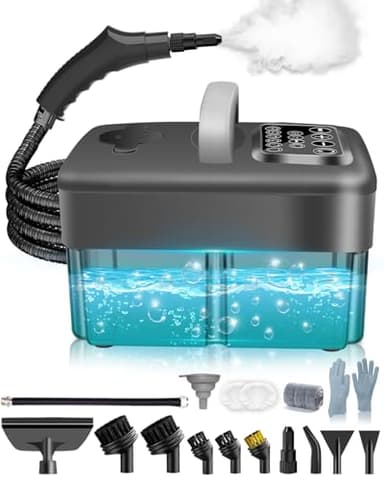 Steam Cleaner for Home - 1600ML Water Tank 15s Heat-Up Portable Steamer for Cleaning, 6 Level Adjustable, 2500W, 45PSI, 250°F Steam, Handheld Steam Cleaner for Car Detailing, Grease, Tile,Grout