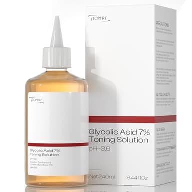 Glycolic Acid 7% Exfoliating Toner: 240ml Glycolic Acid Toning Solution for Smoother Skin