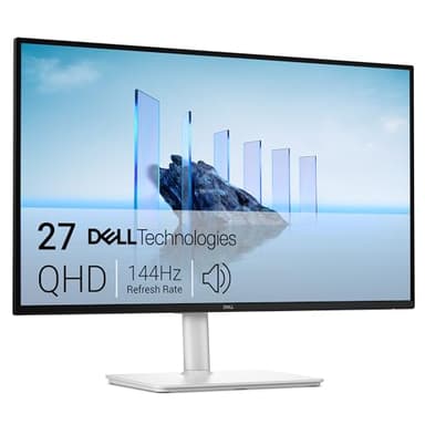 Dell 27 Plus QHD USB-C Monitor - S2725DC - 27-inch QHD (2560x1440) 144Hz 1ms Display, 2 x 3W Speakers, USB-C/HDMI/DisplayPort 1.4 Connectivity, Height/Tilt/Pivot/Swivel, AMD FreeSync - Ash White