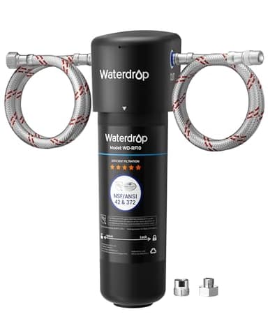 Waterdrop 10UA Under Sink Water Filter System, Reduces Lead, Chlorine, Bad Taste & Odor, Under Counter Water Filter Direct Connect to Kitchen Faucet, NSF/ANSI 42 Certified, 11000 Gallons, USA Tech