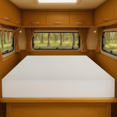 Foamma 5” x 48" x 75", Firm, Mattress Replacement for RV Bunk, Camper, Truck & Travel Trailer, Back Support, CertiPUR-US Certified, Made in USA, Cover Not Included.