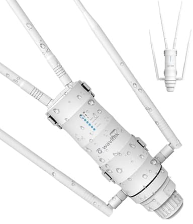 Outdoor WiFi Range Extender AC1200, WAVLINK IP65 Weatherproof Outdoor Access Point with PoE, Dual Band 2.4/5GHz, High Power Long-Range Coverage for Backyard, Garage, Farm