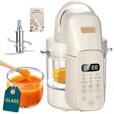 IAGREEA Baby Food Maker 10 OZ Baby Food Puree Maker, Steamer Puree Blender with Three Age Groups, Auto Cooking & Grinding, 24-Hour Appointment/Self Cleans/Touch Screen Control, Manual Mode