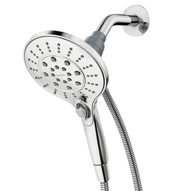 Moen 26112 Magnetix Handheld Shower Head Featuring Magnetic Holder Technology, 6 High Pressure Functions and 60 Inch Long Metal Hose
