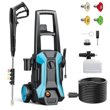 GREENER Electric Pressure Washer, 4000 PSI High Pressure Washer with 23ft Outlet Hose & 4 Quick Nozzles, 2.6GPM Power Washer with Soap Cannon, Great for Cleaning Car, Siding, Driveways, Fencing