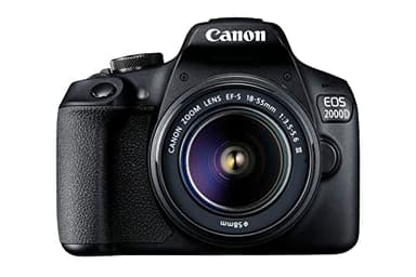 Canon EOS 2000D (Rebel T7) DSLR Camera + 18-55mm III Kit (International Model)
