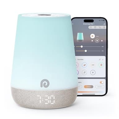 Dreamegg Sound Machine Baby - White Noise Machine for Baby Sleeping with Baby Nursery Night Light, 34 Soothing Sounds, Nap Timer, Smart Control, Alarm Clock for Baby Kids Gift - Baby Elephant Theme