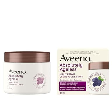 Aveeno Absolutely Ageless Night Cream/Aveeno Absolutely Ageless Restorative Night Cream, Anti Aging Moisturizer, Vitamins, Blackberry Complex, 48-mL