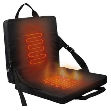 Heated Stadium Seats for Bleachers Heated Chairs Outdoor Sports Heated Stadium Seat Heated Bleacher Seat Heated Seat Cushion, 3 Level Heating Folding Heated Outdoor Chair with Handle, Adjustable Port
