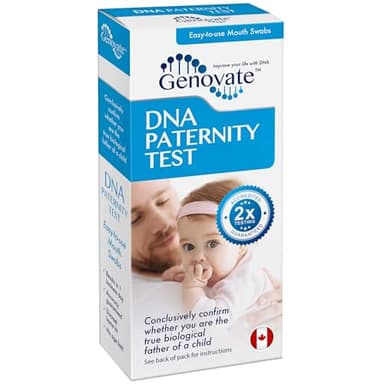 Genovate DNA Paternity Test - 100% Canadian Lab - Results in 1-2 Days - Confirm a Father-Child Relationship With 99.999%+ Accuracy