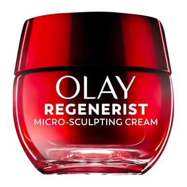 Olay Face Moisturizer, Regenerist Micro-Sculpting Facial Cream for Women - Instant Hydration, Anti-Aging, Anti-Wrinkle, Firming Skin Care - Hyaluronic Acid, Niacinamide, Amino Peptides, 50 mL