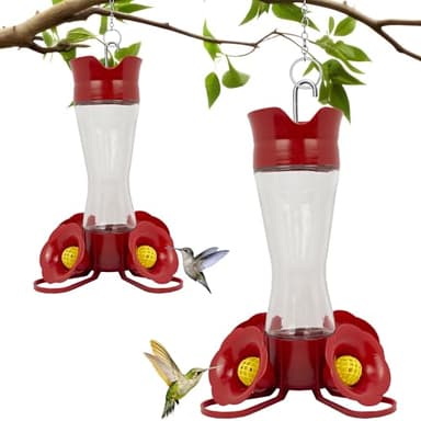 Perky-Pet 203CPBN-2 Pinch Waist Glass Hummingbird Feeder - 2 Hummingbird Feeders