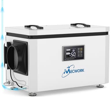 125 Pints Commercial Dehumidifier with Pump and Drain Hose, Mecwork Quiet Dehumidifiers for Basement, Crawl Space, Industrial Dehumidifier Water Damage Restoration up to 6,000 sq ft, Auto Defrost