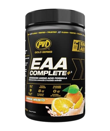 PVL EAA+BCAA COMPLETE – Essential Amino Acid Supplement with BCAAs, Electrolytes & B-Vitamins – Pre, Intra or Post Workout Powder – Keto & Vegan Friendly – Orange Krush'd, 30 Servings