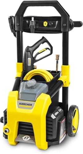 Kärcher K1800PS Max 2250 PSI Electric Pressure Washer with 3 Spray Nozzles - Great for Cleaning Cars, Siding, Driveways, Fencing and More - 1.2 GPM