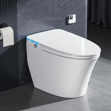 Smart Toilet with Bidet Built in by Onirap,Tank Built in with Powerful Flush, Heated Seat, Auto Flush and Close, Warm Water, Air Dryer, Night Light and ADA Comfort Height for Bathroom