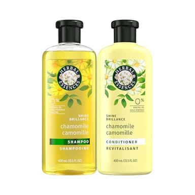 Herbal Essences Shine Collection Chamomile Shampoo and Conditioner Set, Shines and Smooths Hair, Mineral Oil Free, 800 mL in Total (2 Count of 400 mL Each)