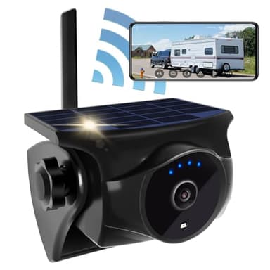 STONVUE 1080P Solar Wireless Backup Camera -Magnetic Hitch Rear/Front Camera with Night Vision, 365-Day Standby, Waterproof, Rechargeable Battery for Horse Trailer RV Truck Car for Phone Pad Android