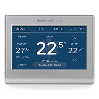 Honeywell Home RTH9585WF Wi-Fi Smart Colour Thermostat, 7-Day Programmable, Touchscreen, Energy Star, Alexa Ready, C-Wire Required, Not Compatible with Line Volt Heating, Silver