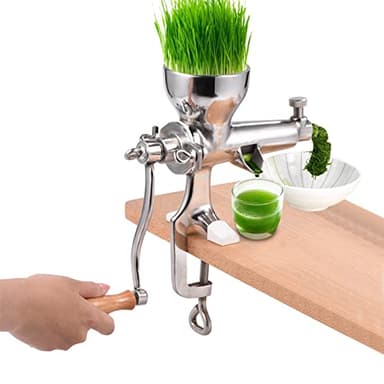 Manual Wheatgrass Juicer, Stainless Stee Wheatgrass Extractor, Multifunctional Manual Juicer, Manual Juicer Wheatgrass Juicer Squeezer Fruit Vegetable for Wheat Grass, Fruit, Veget