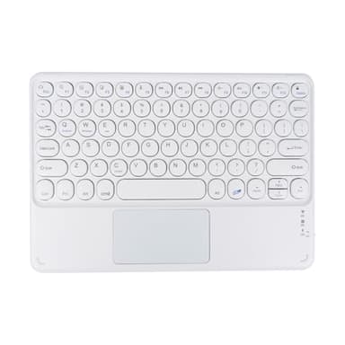 Wireless Bluetooth Keyboard with Touchpad 10inch Portable Rechargeable Slim Keyboard for iPad Pro/iPad Air/iPad 9.7/iPad 10.2/iPad mini and iOS Android Windows Tablet Smartphone Cell Phone(White)