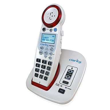 Clarity XLC3.4+ Amplified Cordless Landline Phone for Seniors, Elderly, Hard of Hearing, Hearing Impaired | Portable 50dB Home Phone w/Built-in Telephone Amplifier, Loud Ringer, Talking Caller ID