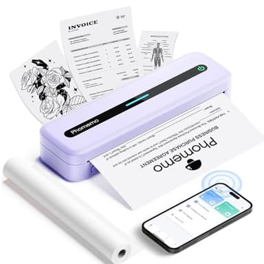 Phomemo M832 Portable Thermal Printer, Portable Printers Wireless for Travel, Inkless Bluetooth Printer for Phone Laptop, Small Printer Support 8.5'' x 11''/A4/4.33''/3.15''/2.08'' Thermal Paper