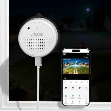 litokam Window Camera 3MP 2K, 2.4GHz&5GHz WiFi Indoor Cameras for Home Security with Al Color Night Vision, Person/Motion/Sound Detection & Real-Time Alerts, Anti-Glare, Easy&Quick Install